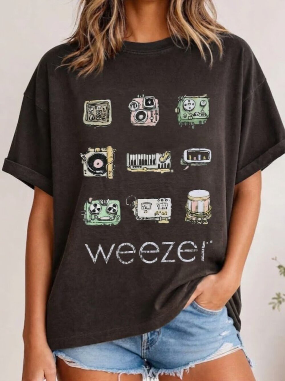 Dark Chocolate Weezer Band Graphic T-Shirt, Alternative Rock Music Tee